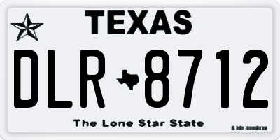 TX license plate DLR8712
