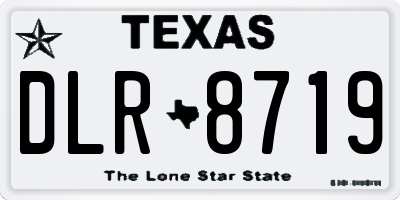 TX license plate DLR8719