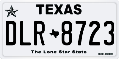 TX license plate DLR8723
