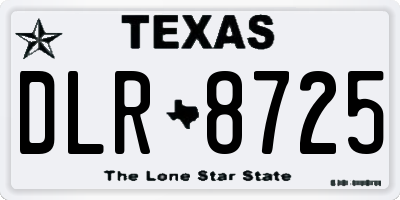 TX license plate DLR8725