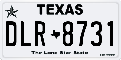TX license plate DLR8731