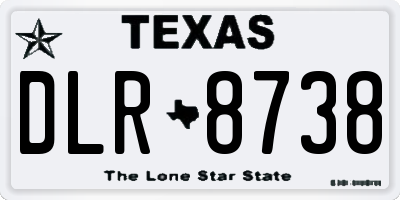 TX license plate DLR8738