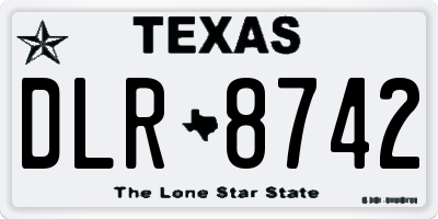 TX license plate DLR8742