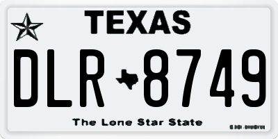 TX license plate DLR8749