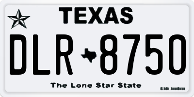 TX license plate DLR8750