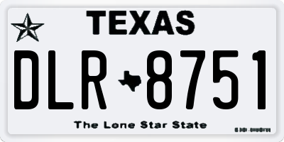 TX license plate DLR8751