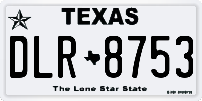 TX license plate DLR8753