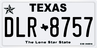 TX license plate DLR8757