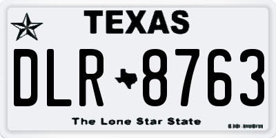 TX license plate DLR8763