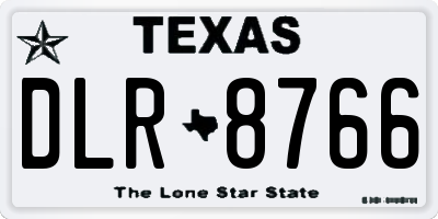 TX license plate DLR8766
