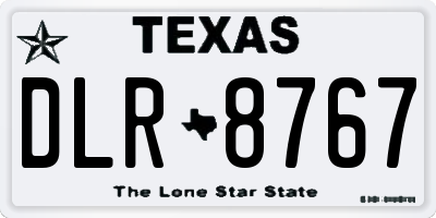 TX license plate DLR8767
