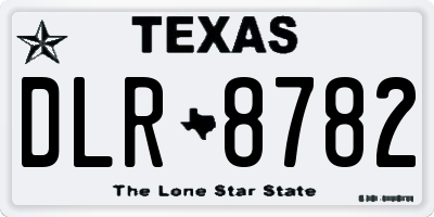 TX license plate DLR8782