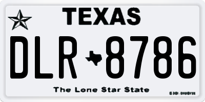 TX license plate DLR8786