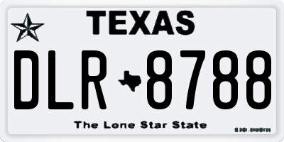 TX license plate DLR8788