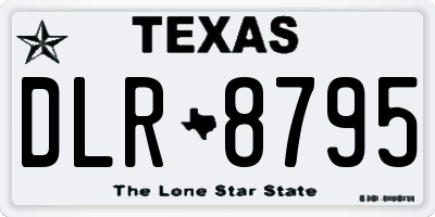 TX license plate DLR8795