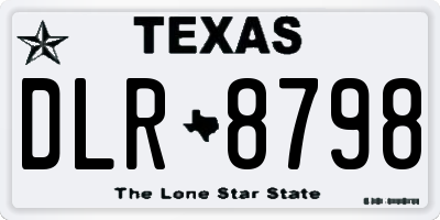 TX license plate DLR8798