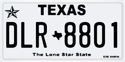 TX license plate DLR8801