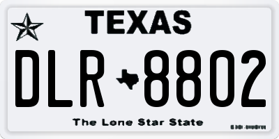 TX license plate DLR8802