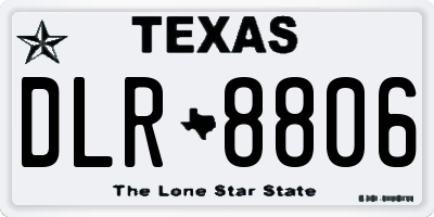 TX license plate DLR8806