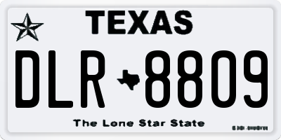 TX license plate DLR8809