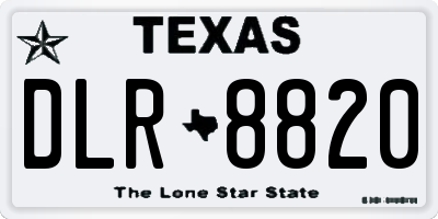 TX license plate DLR8820