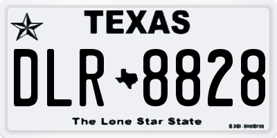 TX license plate DLR8828