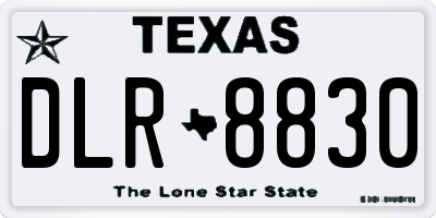 TX license plate DLR8830