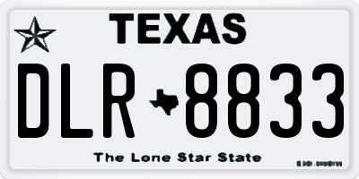 TX license plate DLR8833