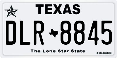 TX license plate DLR8845