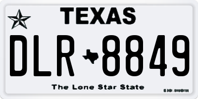 TX license plate DLR8849