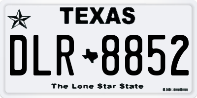 TX license plate DLR8852
