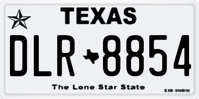 TX license plate DLR8854