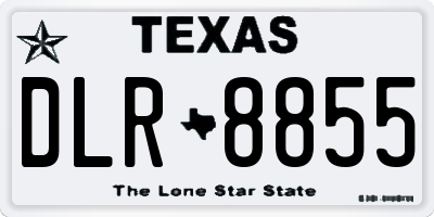 TX license plate DLR8855