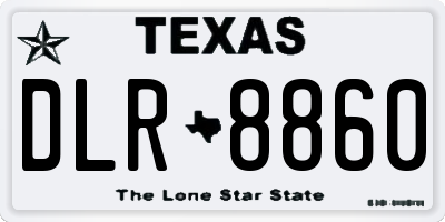 TX license plate DLR8860