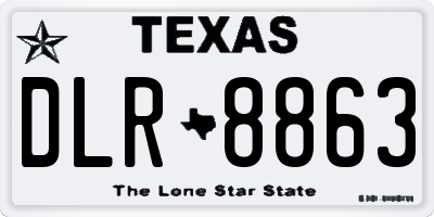 TX license plate DLR8863