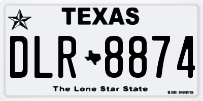 TX license plate DLR8874