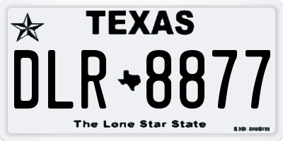 TX license plate DLR8877