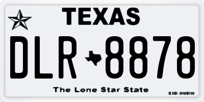 TX license plate DLR8878