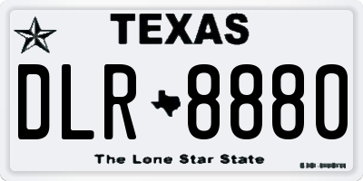 TX license plate DLR8880