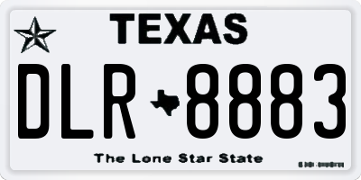 TX license plate DLR8883
