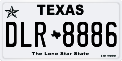 TX license plate DLR8886