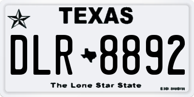 TX license plate DLR8892