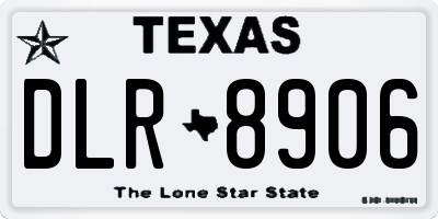 TX license plate DLR8906