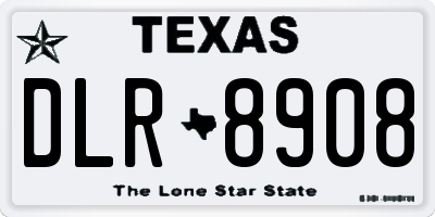 TX license plate DLR8908