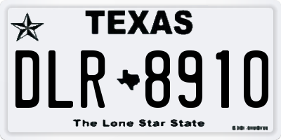 TX license plate DLR8910