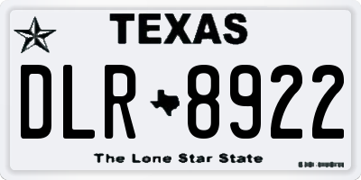 TX license plate DLR8922