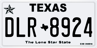TX license plate DLR8924