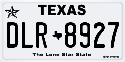 TX license plate DLR8927