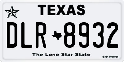 TX license plate DLR8932