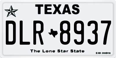 TX license plate DLR8937